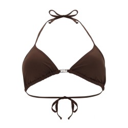 TOP BIKINI IN NYLON CON CHIUSURA A LACCETTI