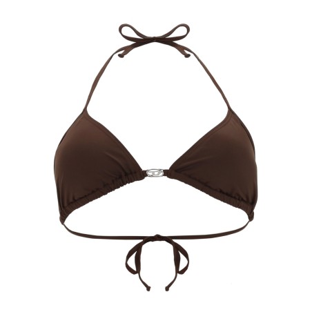 TOP BIKINI IN NYLON CON CHIUSURA A LACCETTI