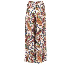 PANTALONE PALAZZO CON CINTURA E MOTIVO PAISLEY