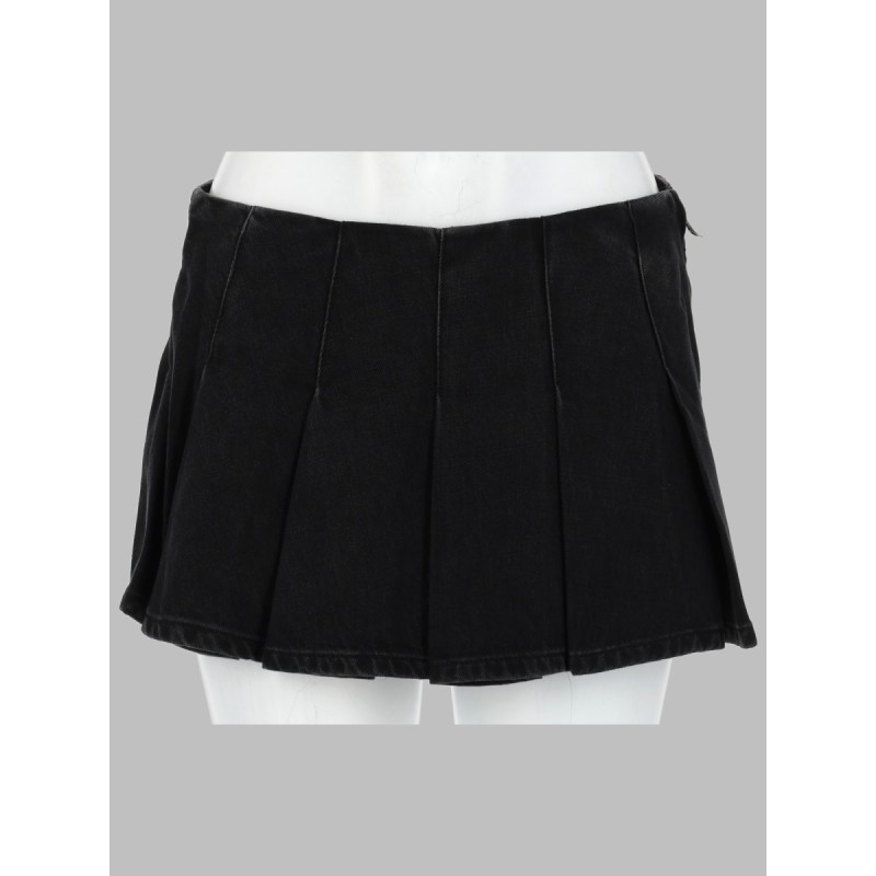 SKORT A PIEGHE IN DENIM