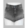 SHORTS IN DENIM CON ORLI SFRANGIATI