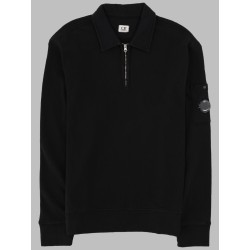 FELPA CON COLLETTO POLO E ZIP