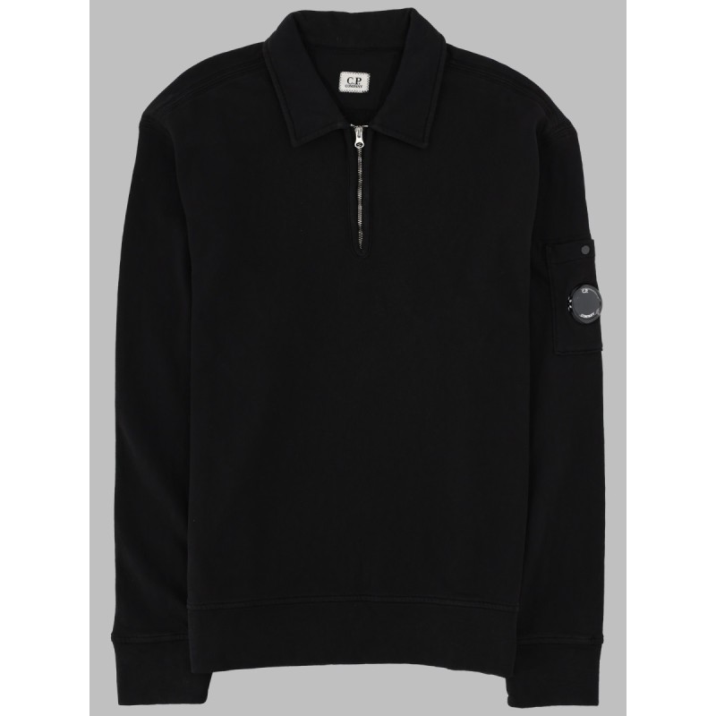 FELPA CON COLLETTO POLO E ZIP