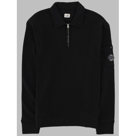 FELPA CON COLLETTO POLO E ZIP