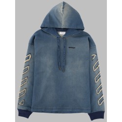 FELPA IN DENIM CON DETTAGLI "DIAG"