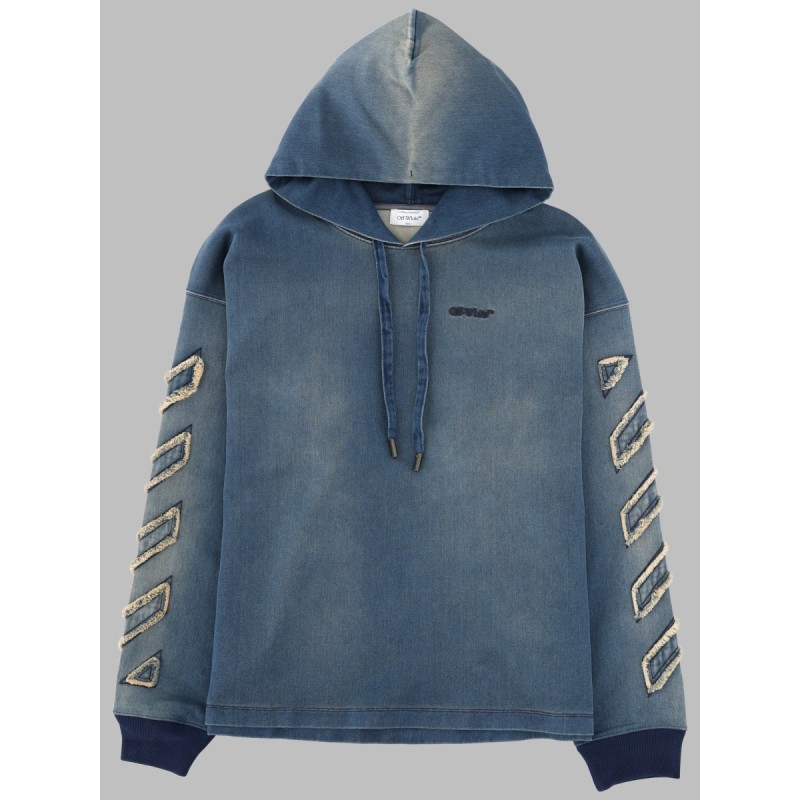 FELPA IN DENIM CON DETTAGLI "DIAG"