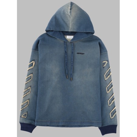 FELPA IN DENIM CON DETTAGLI "DIAG"