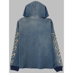 FELPA IN DENIM CON DETTAGLI "DIAG"