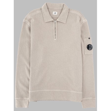 FELPA CON COLLETTO POLO E ZIP