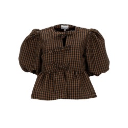 BLUSA "PEPLUM" IN TAFFETÀ
