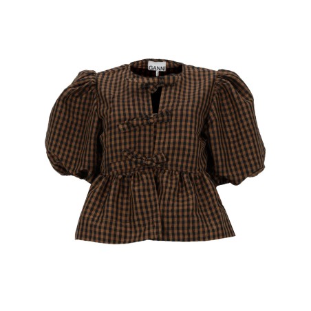 BLUSA "PEPLUM" IN TAFFETÀ
