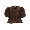 BLUSA "PEPLUM" IN TAFFETÀ