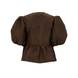 BLUSA "PEPLUM" IN TAFFETÀ