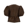 BLUSA "PEPLUM" IN TAFFETÀ