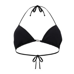 TOP BIKINI IN NYLON CON CHIUSURA A LACCETTI