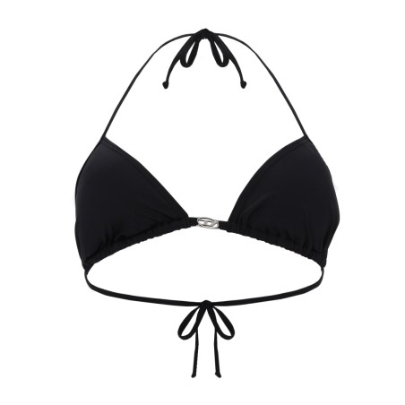 TOP BIKINI IN NYLON CON CHIUSURA A LACCETTI