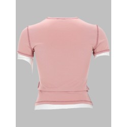 T-SHIRT CON STAMPA A CUORE E BORCHIE