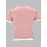 T-SHIRT CON STAMPA A CUORE E BORCHIE