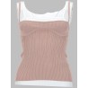 TOP IN MAGLIA CON EFFETTO SOVRAPPOSTO