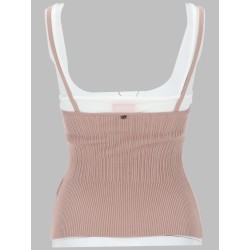 TOP IN MAGLIA CON EFFETTO SOVRAPPOSTO