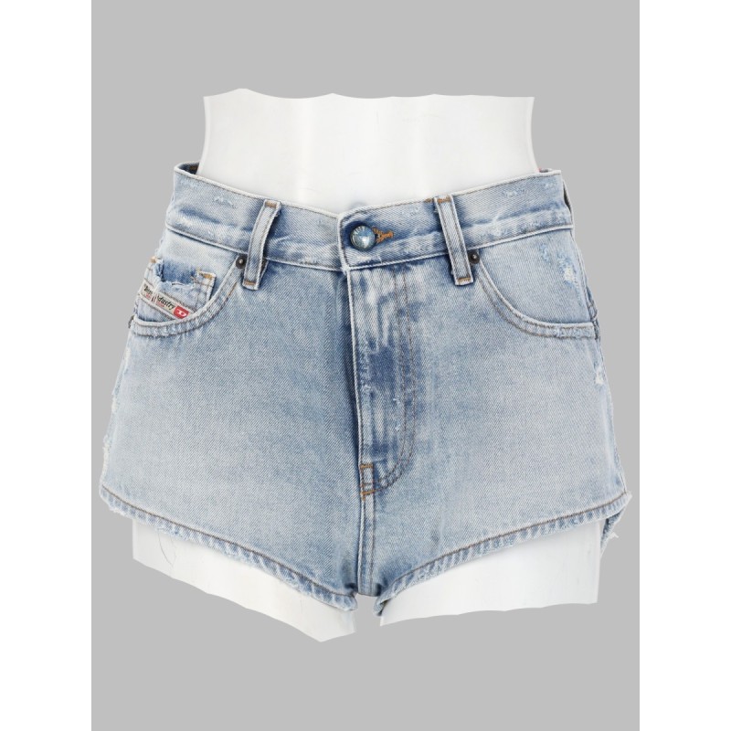 SHORTS IN DENIM CON ORLI SFRANGIATI