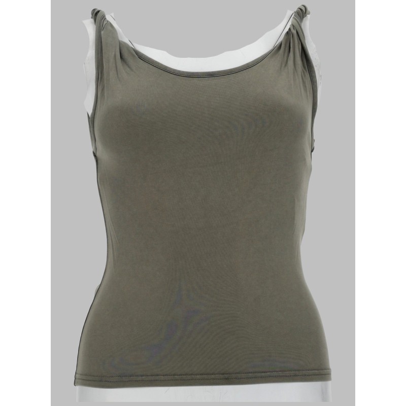 TANK TOP CON SPALLINE ARROTOLATE