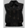 GILET BOMBER CON EFFETTO DISTRESSED