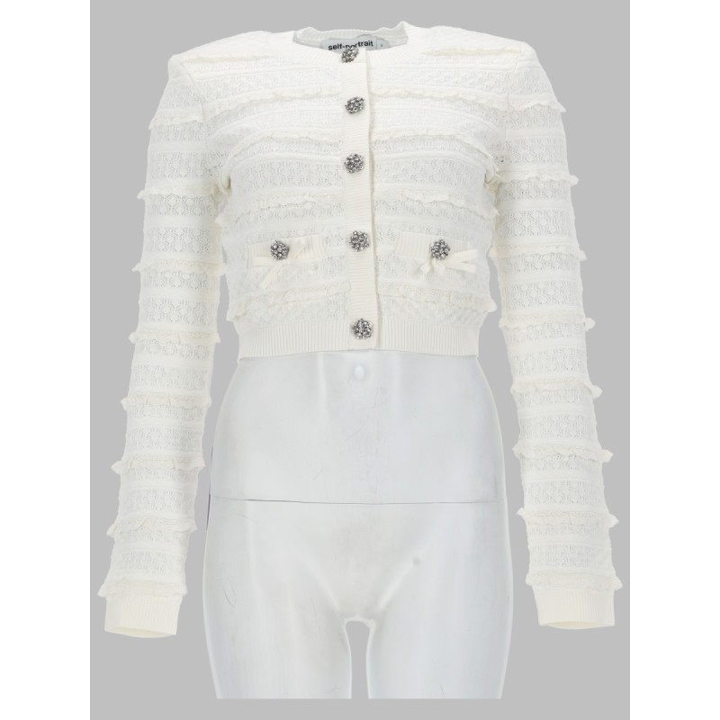 CARDIGAN TRAFORATO CON STRASS