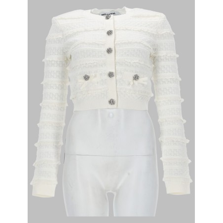 CARDIGAN TRAFORATO CON STRASS