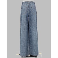 JEANS CON STRASS EFFETTO COCCODRILLO