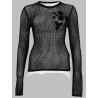 TOP IN MESH DI COTONE MERCERIZZATO