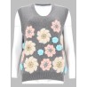 GILET CON APPLICAZIONI FLOREALI