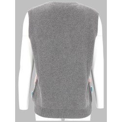 GILET CON APPLICAZIONI FLOREALI