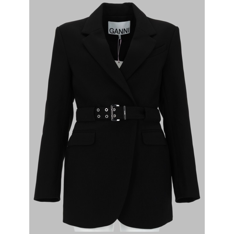 BLAZER IN CREPE CON CINTURA