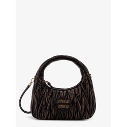 Wander quilted leather crossbody bag with a vintage effect