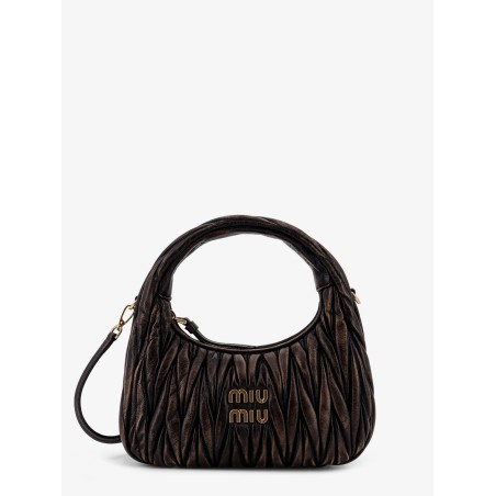 Wander quilted leather crossbody bag with a vintage effect