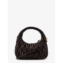 Wander quilted leather crossbody bag with a vintage effect
