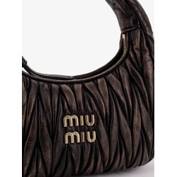 Wander quilted leather crossbody bag with a vintage effect