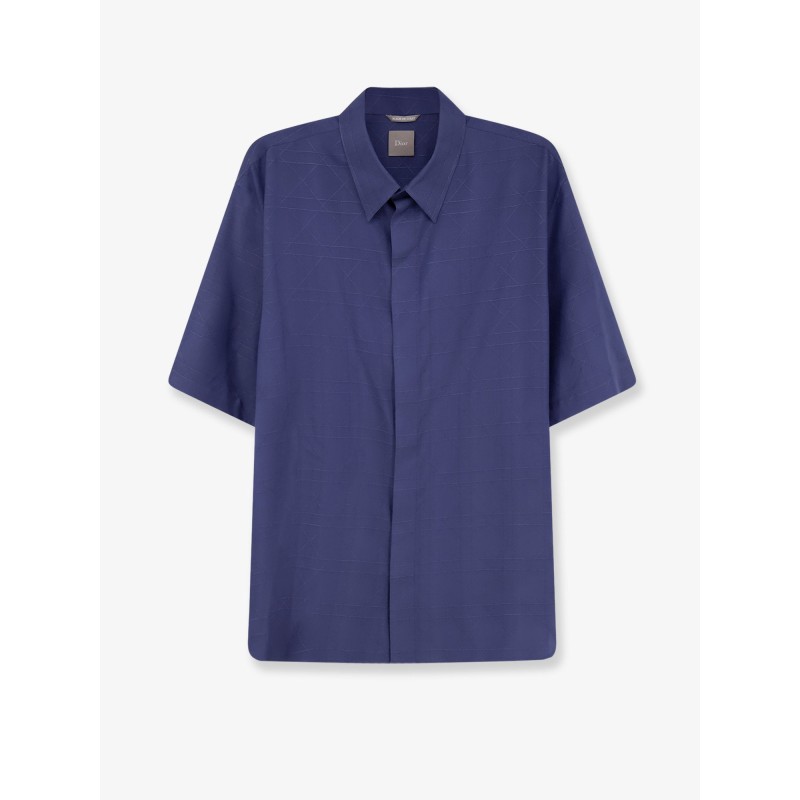 Cannage silk and lyocell shirt