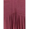 Viscose blend long dress with metallic effect