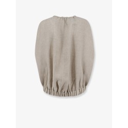 Délavé linen sleeveless jacket