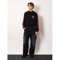 Cotton sweater with logo on the front