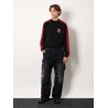 Cotton sweater with logo on the front