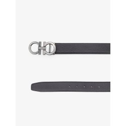 Reversible hammered leather belt