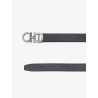 Reversible hammered leather belt