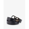 Reversible hammered leather belt