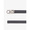 Reversible leather Gancini belt