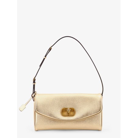 DeVain laminated leather shoulder bag