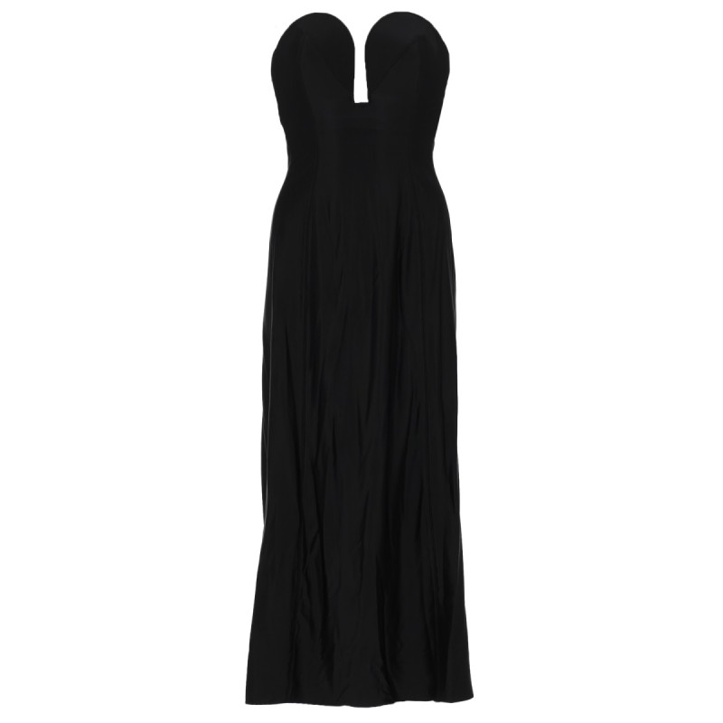 ABITO MIDI CON BUSTIER STRUTTURATO A FORMA DI CUORE