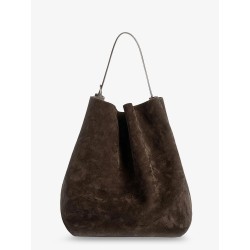 Suede Belted Tote shoulder bag